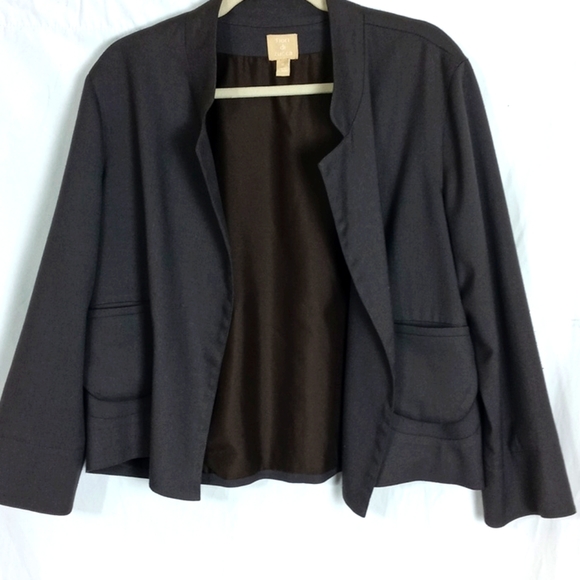 Fiori Di Zucca chocolate slit sleeve cape blazer - Picture 1 of 8